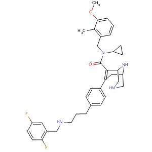 881849-82-7  3,9-Diazabicyclo[3.3.1]non-6-ene-6-carboxamide,N-cyclopropyl-7-[4-[3-[(2,5-difluorophenyl)methylamino]propyl]phenyl]-N-[(3-methoxy-2-methylphenyl)methyl]-