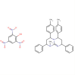 88197-18-6  2H-Pyrimido[1,2-a]pyrimidine,1,3,4,6,7,8-hexahydro-1-methyl-4,6-bis(4-methylphenyl)-2,8-diphenyl-,compd. with 2,4,6-trinitrophenol (1:1)