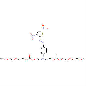 88249-47-2  2,5,8,10,16-Pentaoxa-13-azaheptadecan-17-oic acid,13-[4-[(3,5-dinitro-2-thienyl)azo]phenyl]-9-oxo-,2-(2-methoxyethoxy)ethyl ester