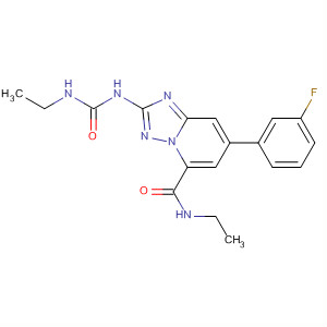 882520-62-9  [1,2,4]Triazolo[1,5-a]pyridine-5-carboxamide,N-ethyl-2-[[(ethylamino)carbonyl]amino]-7-(3-fluorophenyl)-