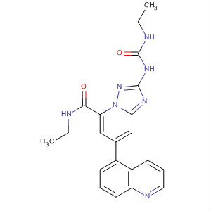 882520-70-9  [1,2,4]Triazolo[1,5-a]pyridine-5-carboxamide,N-ethyl-2-[[(ethylamino)carbonyl]amino]-7-(5-quinolinyl)-