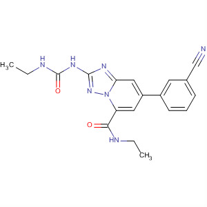 882520-73-2  [1,2,4]Triazolo[1,5-a]pyridine-5-carboxamide,7-(3-cyanophenyl)-N-ethyl-2-[[(ethylamino)carbonyl]amino]-