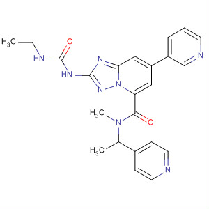 882520-77-6  [1,2,4]Triazolo[1,5-a]pyridine-5-carboxamide,2-[[(ethylamino)carbonyl]amino]-N-methyl-7-(3-pyridinyl)-N-[1-(4-pyridinyl)ethyl]-