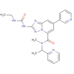 882520-81-2  [1,2,4]Triazolo[1,5-a]pyridine-5-carboxamide,2-[[(ethylamino)carbonyl]amino]-N-methyl-7-(3-pyridinyl)-N-[1-(2-pyridinyl)ethyl]-