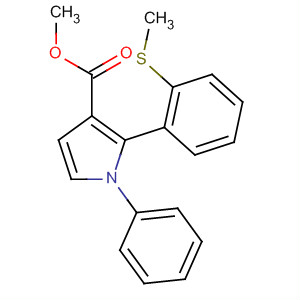 88264-05-5  1H-Pyrrole-3-carboxylic acid, 2-[2-(methylthio)phenyl]-1-phenyl-, methylester