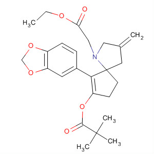 87862-82-6  1-Azaspiro[4.4]non-6-ene-1-acetic acid,6-(1,3-benzodioxol-5-yl)-7-(2,2-dimethyl-1-oxopropoxy)-3-methylene-,ethyl ester