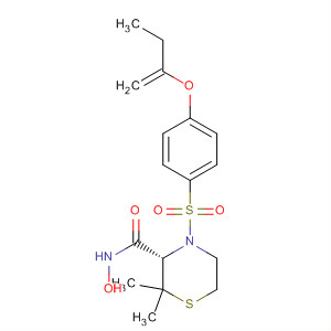 878807-71-7  3-Thiomorpholinecarboxamide,4-[[4-(2-butenyloxy)phenyl]sulfonyl]-N-hydroxy-2,2-dimethyl-, (3S)-