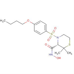 878807-72-8  3-Thiomorpholinecarboxamide,4-[(4-butoxyphenyl)sulfonyl]-N-hydroxy-2,2-dimethyl-, (3S)-