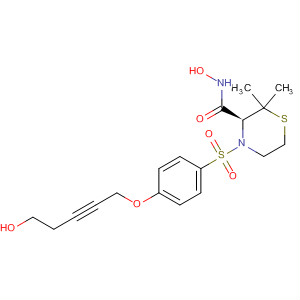 878807-73-9  3-Thiomorpholinecarboxamide,N-hydroxy-4-[[4-[(5-hydroxy-2-pentynyl)oxy]phenyl]sulfonyl]-2,2-dimethyl-, (3S)-