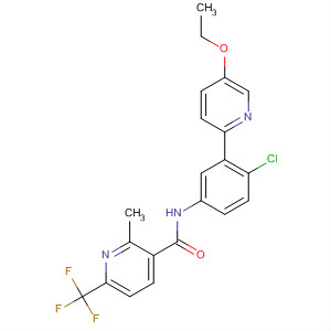 879085-77-5  3-Pyridinecarboxamide,N-[4-chloro-3-(5-ethoxy-2-pyridinyl)phenyl]-2-methyl-6-(trifluoromethyl)-
