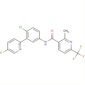 879085-80-0  3-Pyridinecarboxamide,N-[4-chloro-3-(5-fluoro-2-pyridinyl)phenyl]-2-methyl-6-(trifluoromethyl)-