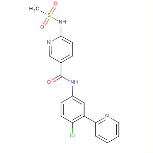 879087-11-3  3-Pyridinecarboxamide,N-[4-chloro-3-(2-pyridinyl)phenyl]-6-[(methylsulfonyl)amino]-