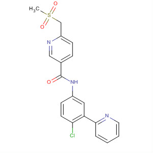 879087-16-8  3-Pyridinecarboxamide,N-[4-chloro-3-(2-pyridinyl)phenyl]-6-[(methylsulfonyl)methyl]-