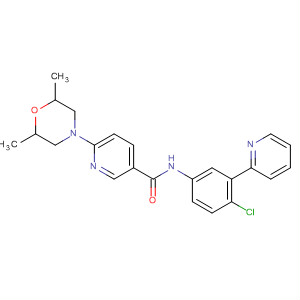 879087-75-9  3-Pyridinecarboxamide,N-[4-chloro-3-(2-pyridinyl)phenyl]-6-(2,6-dimethyl-4-morpholinyl)-