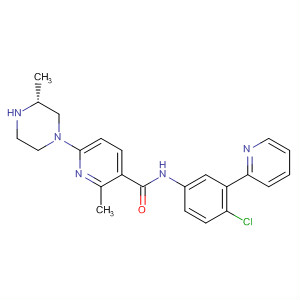 879087-86-2  3-Pyridinecarboxamide,N-[4-chloro-3-(2-pyridinyl)phenyl]-2-methyl-6-[(3R)-3-methyl-1-piperazinyl]-