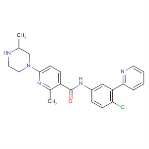 879087-87-3  3-Pyridinecarboxamide,N-[4-chloro-3-(2-pyridinyl)phenyl]-2-methyl-6-(3-methyl-1-piperazinyl)-