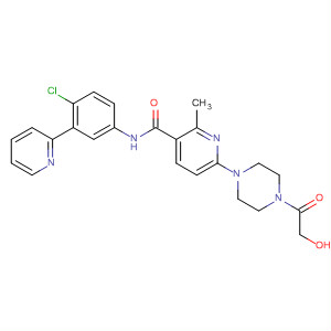 879087-88-4  3-Pyridinecarboxamide,N-[4-chloro-3-(2-pyridinyl)phenyl]-6-[4-(hydroxyacetyl)-1-piperazinyl]-2-methyl-