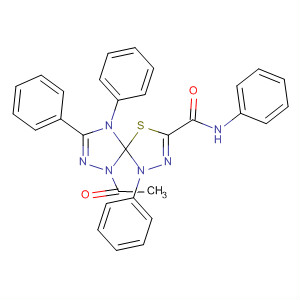879325-81-2  4-Thia-1,2,6,7,9-pentaazaspiro[4.4]nona-2,7-diene-3-carboxamide,6-acetyl-N,1,8,9-tetraphenyl-