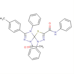 879325-82-3  4-Thia-1,2,6,7,9-pentaazaspiro[4.4]nona-2,7-diene-3-carboxamide,6-acetyl-8-(4-methylphenyl)-N,1,9-triphenyl-