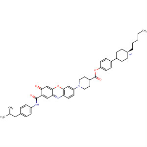 879365-36-3  4-Piperidinecarboxylic acid,1-[2-[[[4-(2-methylpropyl)phenyl]amino]carbonyl]-3-oxo-3H-phenoxazin-7-yl]-, 4-(trans-4-pentylcyclohexyl)phenyl ester