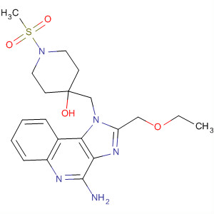 879508-04-0  4-Piperidinol,4-[[4-amino-2-(ethoxymethyl)-1H-imidazo[4,5-c]quinolin-1-yl]methyl]-1-(methylsulfonyl)-