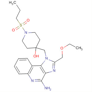 879508-43-7  4-Piperidinol,4-[[4-amino-2-(ethoxymethyl)-1H-imidazo[4,5-c]quinolin-1-yl]methyl]-1-(propylsulfonyl)-