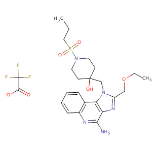 879508-44-8  4-Piperidinol,4-[[4-amino-2-(ethoxymethyl)-1H-imidazo[4,5-c]quinolin-1-yl]methyl]-1-(propylsulfonyl)-, trifluoroacetate (salt)