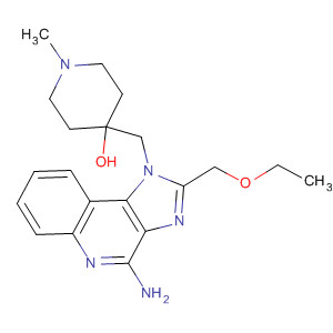879509-89-4  4-Piperidinol,4-[[4-amino-2-(ethoxymethyl)-1H-imidazo[4,5-c]quinolin-1-yl]methyl]-1-methyl-