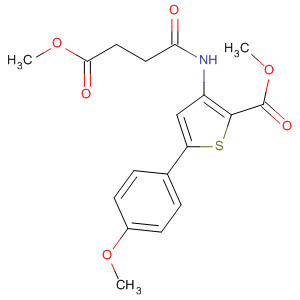 879551-80-1  2-Thiophenecarboxylic acid,3-[(4-methoxy-1,4-dioxobutyl)amino]-5-(4-methoxyphenyl)-, methyl ester