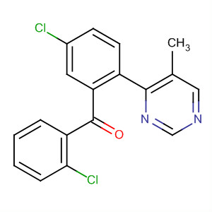 87999-60-8  Methanone, [5-chloro-2-(5-methyl-4-pyrimidinyl)phenyl](2-chlorophenyl)-