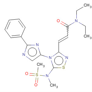88012-84-4  2-Propenamide,N,N-diethyl-3-[2-[methyl(methylsulfonyl)amino]-6-phenylimidazo[2,1-b]-1,3,4-thiadiazol-5-yl]-