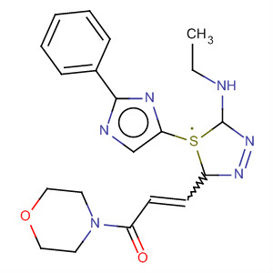 88012-94-6  Morpholine,4-[3-[2-(ethylamino)-6-phenylimidazo[2,1-b]-1,3,4-thiadiazol-5-yl]-1-oxo-2-propenyl]-