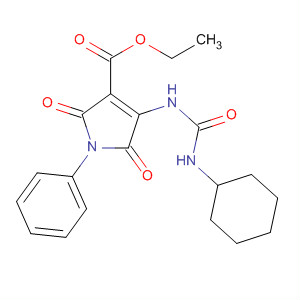 88015-75-2  1H-Pyrrole-3-carboxylic acid,4-[[(cyclohexylamino)carbonyl]amino]-2,5-dihydro-2,5-dioxo-1-phenyl-,ethyl ester