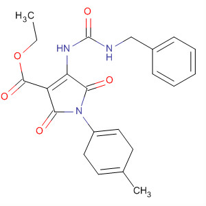 88015-76-3  1H-Pyrrole-3-carboxylic acid,2,5-dihydro-1-(4-methylphenyl)-2,5-dioxo-4-[[[(phenylmethyl)amino]carbonyl]amino]-, ethyl ester