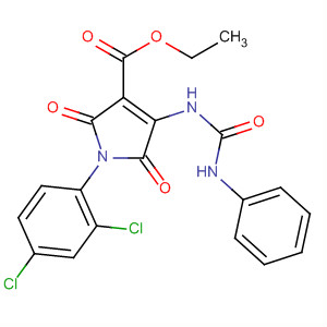 88015-78-5  1H-Pyrrole-3-carboxylic acid,1-(2,4-dichlorophenyl)-2,5-dihydro-2,5-dioxo-4-[[(phenylamino)carbonyl]amino]-, ethyl ester