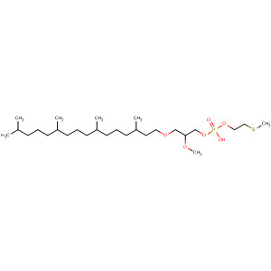 88027-04-7  Phosphoric acid,mono[2-methoxy-3-[(3,7,11,15-tetramethylhexadecyl)oxy]propyl]mono[2-(methylthio)ethyl] ester