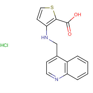 880271-16-9  2-Thiophenecarboxylic acid, 3-[(4-quinolinylmethyl)amino]-,monohydrochloride