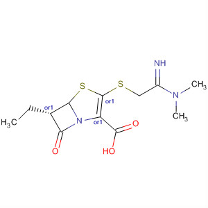 88040-61-3  4-Thia-1-azabicyclo[3.2.0]hept-2-ene-2-carboxylic acid,3-[[2-(dimethylamino)-2-iminoethyl]thio]-6-ethyl-7-oxo-, cis-