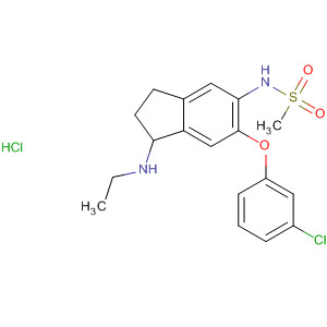 88041-00-3  Methanesulfonamide,N-[6-(3-chlorophenoxy)-1-(ethylamino)-2,3-dihydro-1H-inden-5-yl]-,monohydrochloride