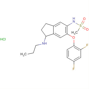 88041-01-4  Methanesulfonamide,N-[6-(2,4-difluorophenoxy)-2,3-dihydro-1-(propylamino)-1H-inden-5-yl]-,monohydrochloride