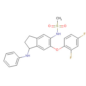 88041-04-7  Methanesulfonamide,N-[6-(2,4-difluorophenoxy)-2,3-dihydro-1-(phenylamino)-1H-inden-5-yl]-