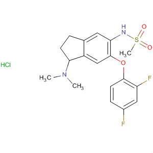 88041-06-9  Methanesulfonamide,N-[6-(2,4-difluorophenoxy)-1-(dimethylamino)-2,3-dihydro-1H-inden-5-yl]-, monohydrochloride