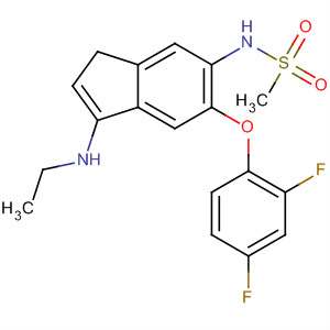 88041-09-2  Methanesulfonamide,N-[5-(2,4-difluorophenoxy)-3-(ethylamino)-1H-inden-6-yl]-