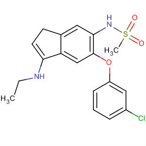 88041-10-5  Methanesulfonamide,N-[5-(3-chlorophenoxy)-3-(ethylamino)-1H-inden-6-yl]-