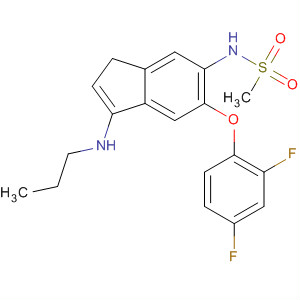 88041-11-6  Methanesulfonamide,N-[5-(2,4-difluorophenoxy)-3-(propylamino)-1H-inden-6-yl]-