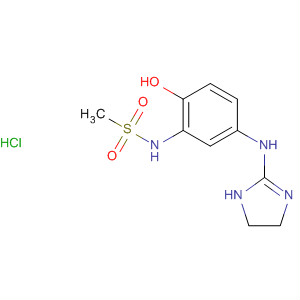 88043-65-6  Methanesulfonamide,N-[5-[(4,5-dihydro-1H-imidazol-2-yl)amino]-2-hydroxyphenyl]-,monohydrochloride