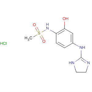 88043-67-8  Methanesulfonamide,N-[4-[(4,5-dihydro-1H-imidazol-2-yl)amino]-2-hydroxyphenyl]-,monohydrochloride