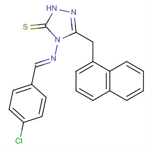 875414-49-6  3H-1,2,4-Triazole-3-thione,4-[(E)-[(4-chlorophenyl)methylene]amino]-2,4-dihydro-5-(1-naphthalenylmethyl)-