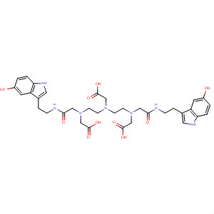 875429-83-7  3,6,9,12-Tetraazatetradecanoic acid,6,9-bis(carboxymethyl)-14-(5-hydroxy-1H-indol-3-yl)-3-[2-[[2-(5-hydroxy-1H-indol-3-yl)ethyl]amino]-2-oxoethyl]-11-oxo-