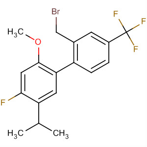 875548-98-4  1,1'-Biphenyl,2'-(bromomethyl)-4-fluoro-2-methoxy-5-(1-methylethyl)-4'-(trifluoromethyl)-